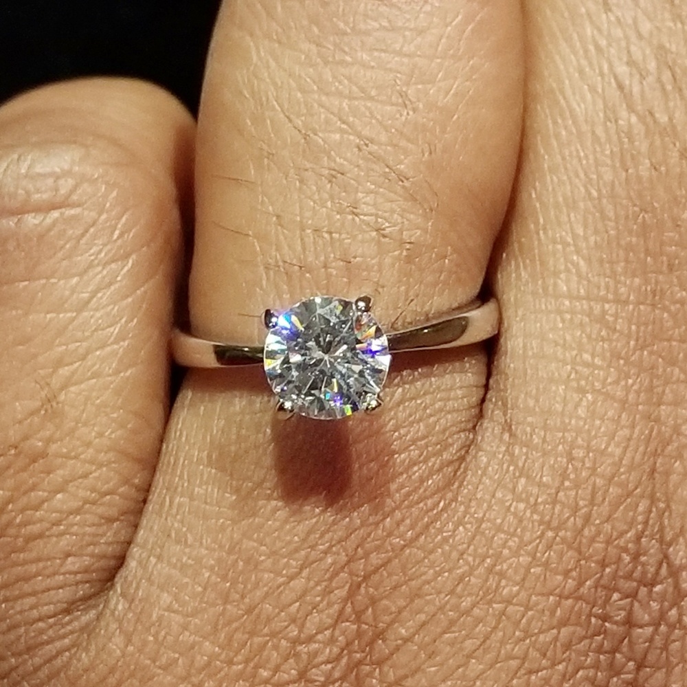 1.20ct Solitaire CZ Sterling Silver Ring